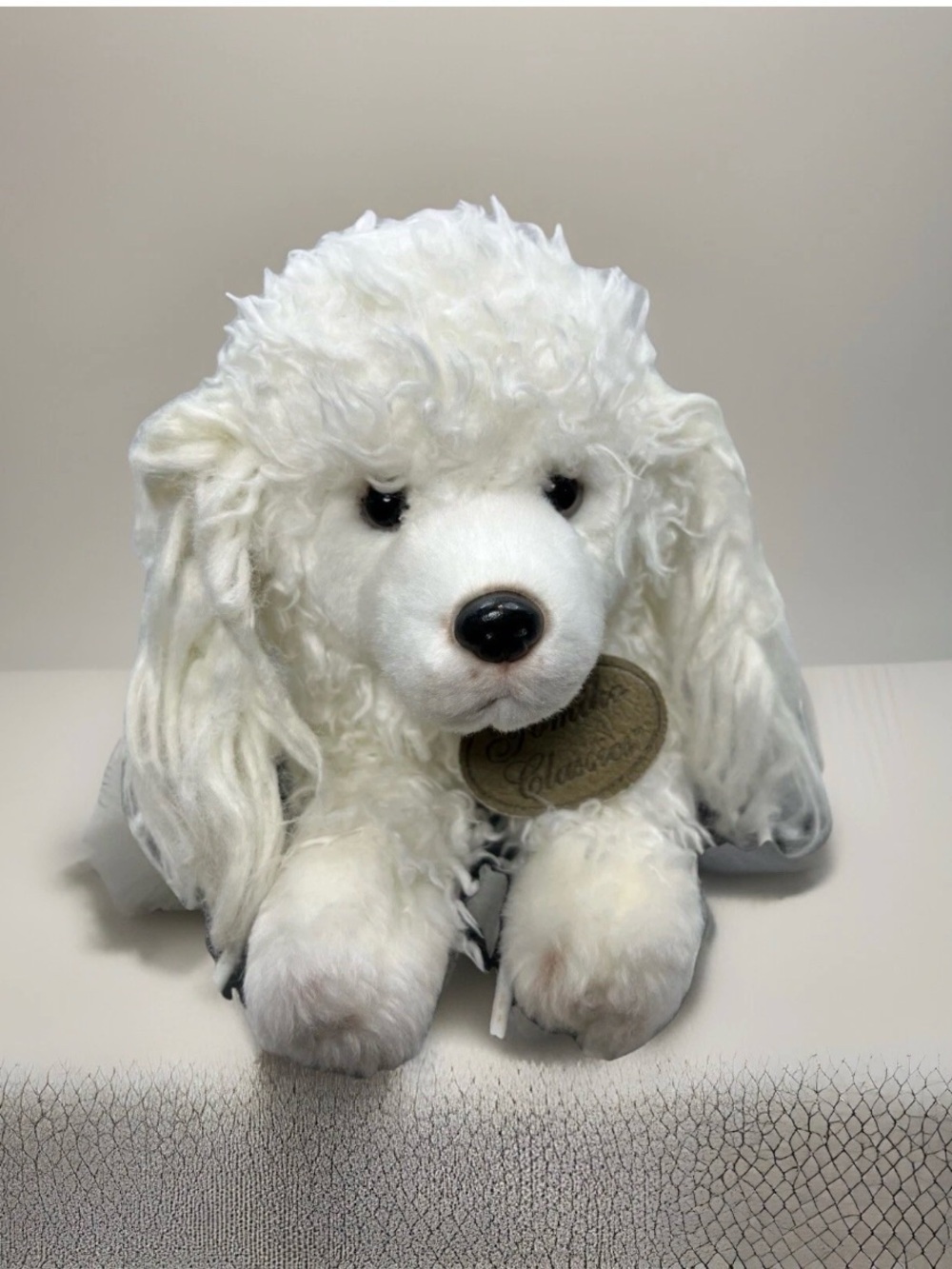 Russ Berrie White Poodle Yomiko classics plush stuffed animal soft cuddly
